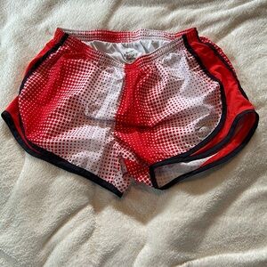 Nike Dri-Fit Women’s Workout Gym shorts Red Dot design M polyester